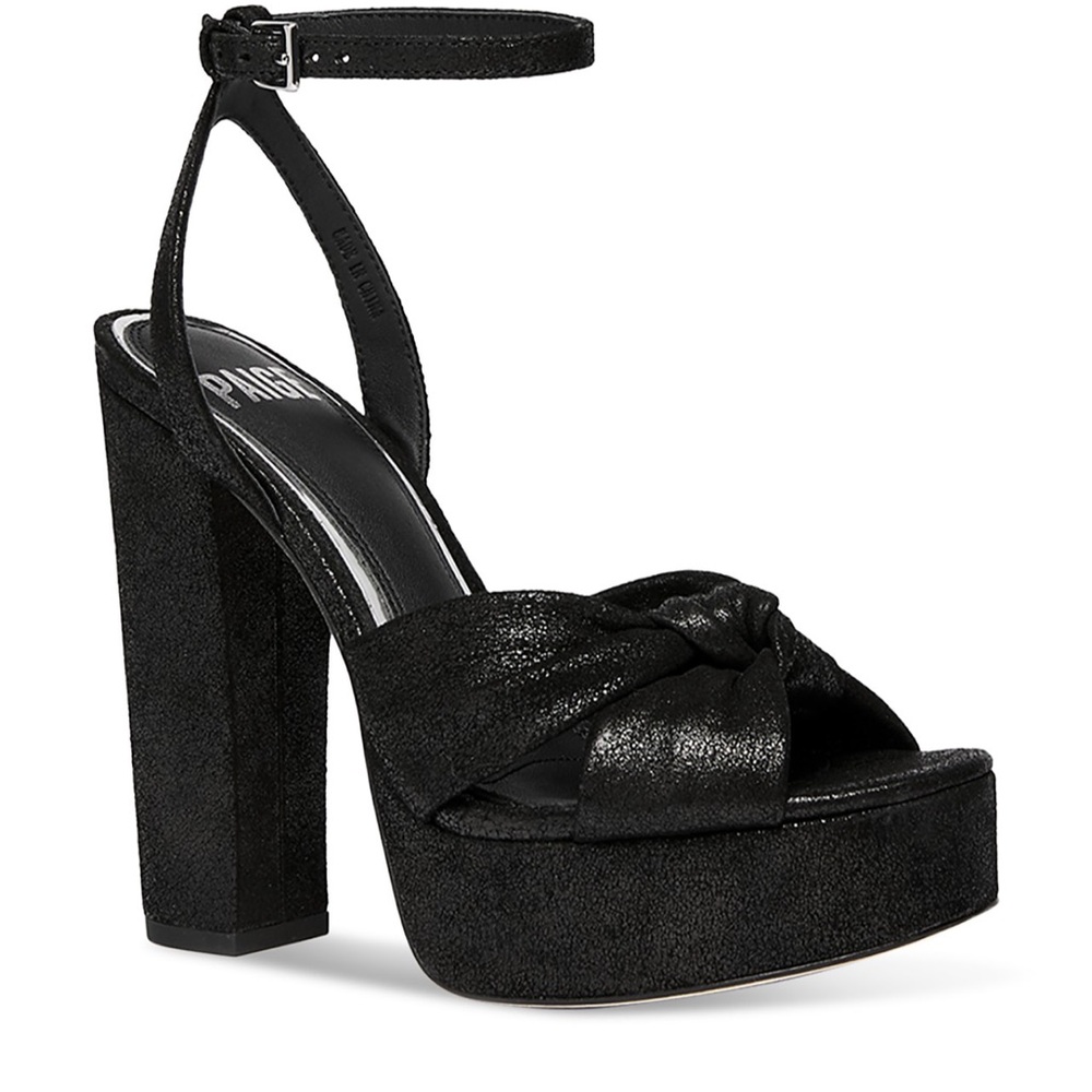 Black heeled sandals size 7 1/2